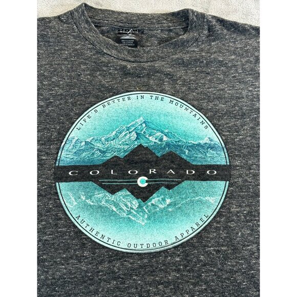 Prairie Mountain T-shirt Adult Medium Colorado authentic outdoor apparel grey Ts - Picture 4 of 8